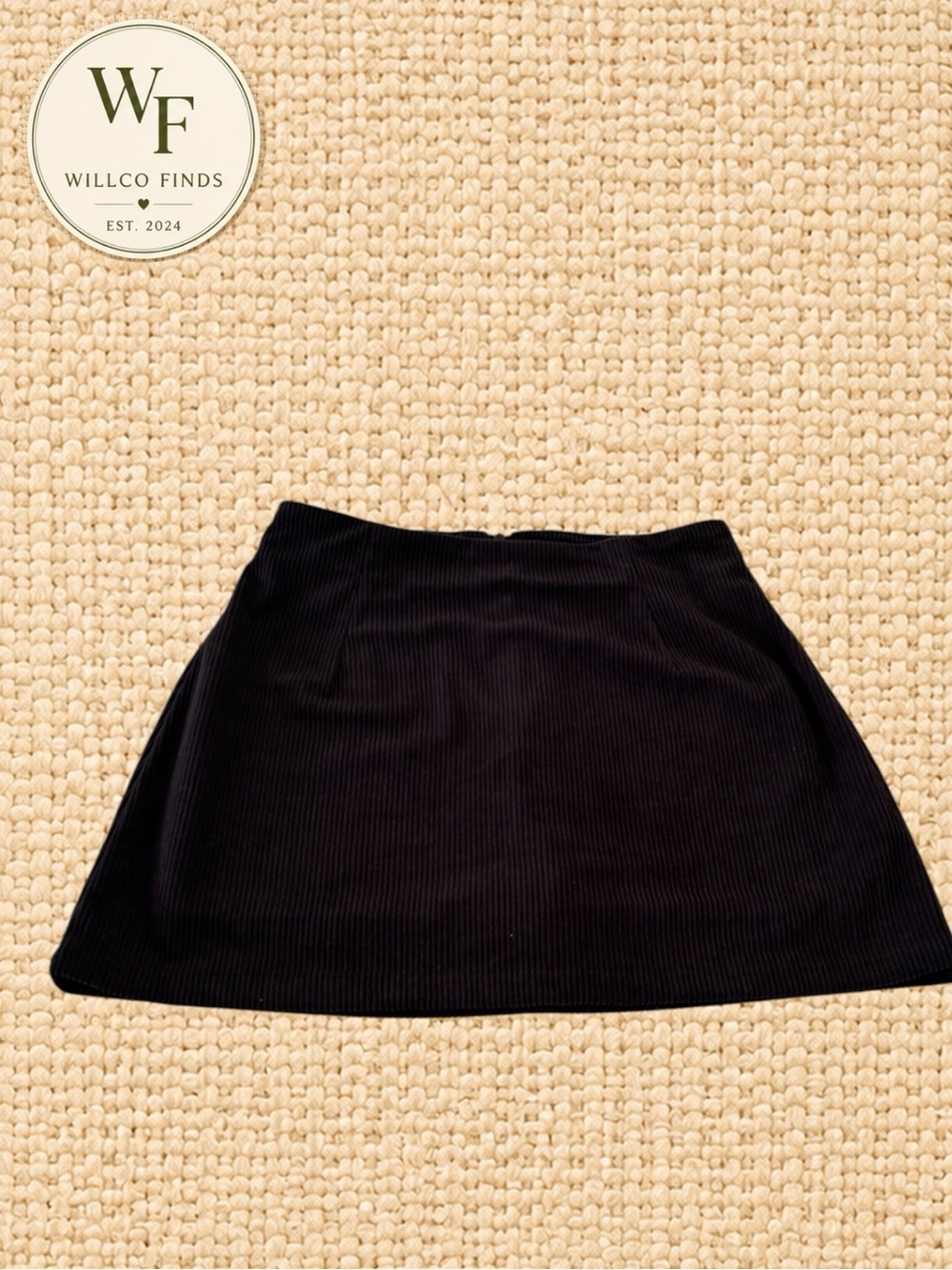 Halara Black Ribbed Mini Skort Size Small Built In Shorts Stretch